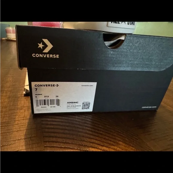 Converse Blue and White High-Top Sneakers - Picture 4 of 4